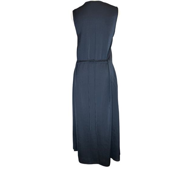 Vince V-Neck Maxi Slip Dress Midnight Blue Size XS  light Minimalist Elegant - Picture 2 of 8
